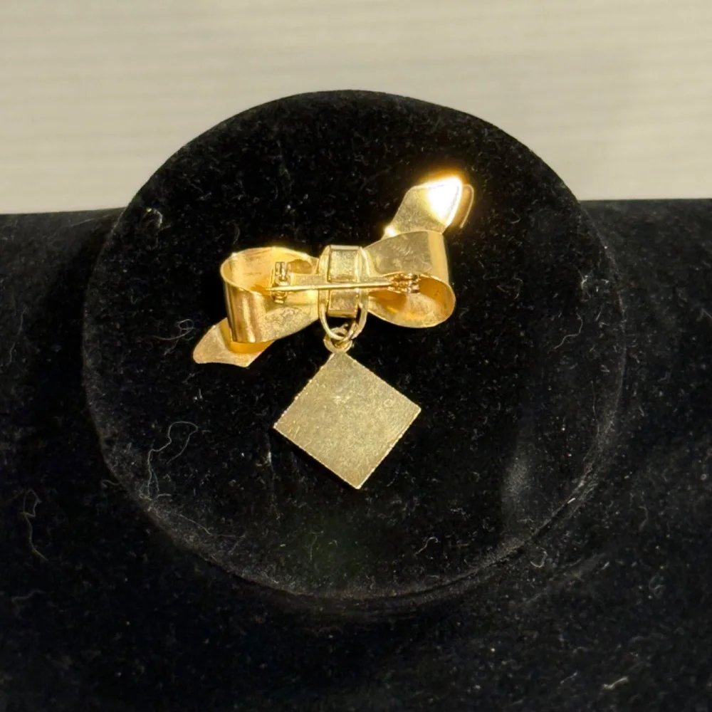 Vintage BSA Cub Scouts Den Mothers‎ Gold Tone Ribbon Bow Brooch